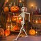 2PCS 3FT Halloween Skeleton Decorations, 36" Full Body Halloween Posable Joints Skeleton, Plastic Realistic Human Bones Prop for Halloween Party, Yard Lawn Haunted House Indoor Outdoor Decoration